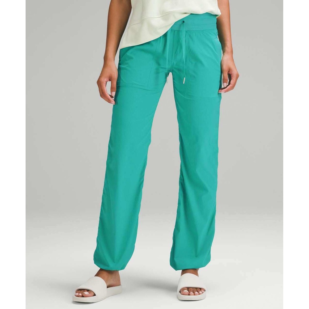 Lululemon 14 Dance Studio Mid Rise Pant Full Length Kelly Green Stretch Athletic